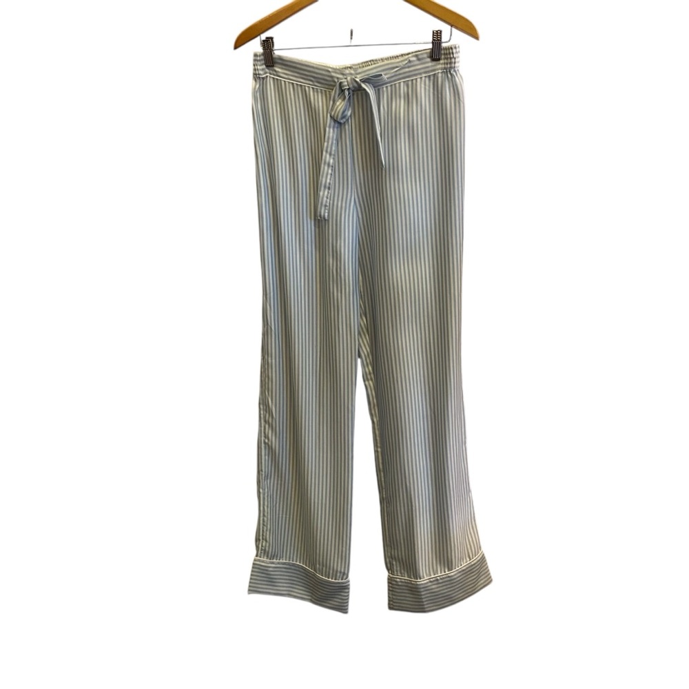 Ettitude Starlight Blue Stripes Sateen Pajama Pants sz M